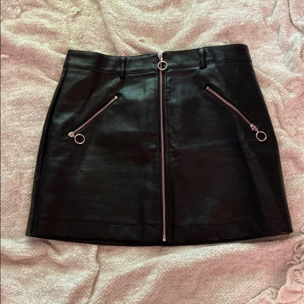 Faux Leather Skirt
